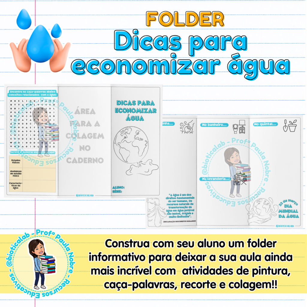 Folder - Dicas para economizar água - Biótica Lab