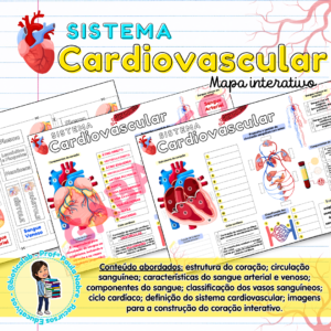 Atividade sistema cardiovascular coração circulação sanguínea ciências ensino fundamental