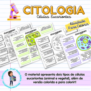 Células Eucariontes - Para colorir